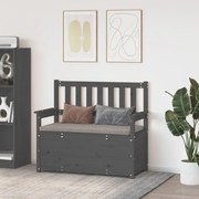 szürke tömör fenyőfa pad 112,5 x 51,5 x 96,5 cm