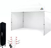 Stan a Kereskedelem 2 x 3 m SZUPER Acél | Összeszerelés 2 perc alatt | BRIMO - plusz 3 oldalfal - Fehér