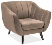 Elite Velvet fotel, világos barna