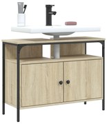 sonoma tölgy szerelt fa fürdőszobai mosdószekrény 80x30x60 cm