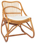 barna vászon és rattan szék