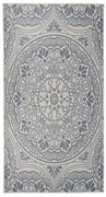 kék mintás lapos szövésű kültéri szőnyeg 80 x 150 cm
