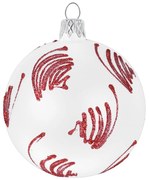 3 db-os fehér üveg karácsonyi dekoráció készlet - Ego Dekor