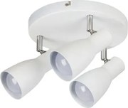 Beltéri karos spotlámpa e27 3x20w fehér ebony
