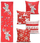 Joy 4 db karácsonyi párnahuzat és asztali futó szett - Minimalist Cushion Covers