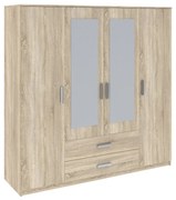 Verdana gardróbszekrény 200cm 4D2S Sonoma Oak