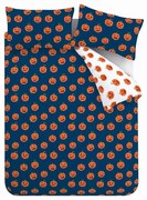 Kék-narancssárga egyszemélyes ágyneműhuzat 135x200 cm Halloween Pumpkins – Catherine Lansfield