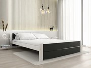 IKAROS DOUBLE ágy 120 x 200 cm, antracit/fehér Ágyrács: Ágyrács nélkül, Matrac: Coco Maxi 20 cm matrac