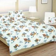 Fehér játék mackók gyerek pamut ágyneműhuzat TiaHome - 1x Párna 90x70cm, 1x Paplan 140x200cm