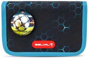 Tolltartó, klapnis, cipzáras, BELMIL Kick the Ball, fekete- kék, foci (BL335885F)