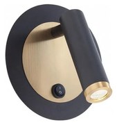 Redo 01-3090 - LED Fali spotlámpa CLOSER LED/6W/230V fekete