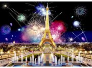 Párizs éjszaka fa puzzle