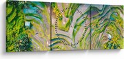 A rizsföldek képe madártávlatból (órával) (90x30 cm)