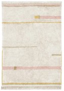 Rózsaszín-krémszínű mosható kézi szövésű pamut szőnyeg 200x300 cm Lanes Vintage Nude – Lorena Canals