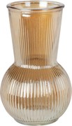 Üveg Váza Modern Bézs Mustár 20x11,5 cm