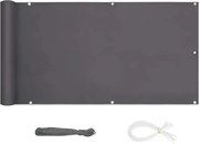 Erkélyszőnyeg 120 x 300 CM Antracit Erkély Teraszra 160G/M2