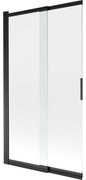 Mexen Fox 2-szárnyú eltolható fürdőszobai paraván, 100 x 150 cm, átlátszó, fekete - 891-100-002-70-00