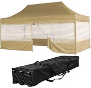 INSTENT PRO Kerti pavilon 3 x 6 m champagne + 4 oldalfal