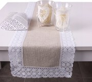 Retro csipkés öv 30x160 bézs fehér