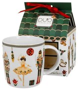 Karácsonyi diótörő Porcelán bögre 400 ml házikó díszcsomagolásban Christmas Nutcracker