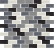 Üvegmozaik Premium Mosaic szürke 31x33 cm fényes MOS5025MIX1