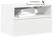 2 db fehér falra szerelhető éjjeliszekrény 45 x 26 x 28,5 cm