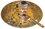 Klimt porcelán süteményes tál lapáttal - díszdobozos A Csók