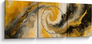 Kép - Spirális absztrakció (órával) (90x30 cm)