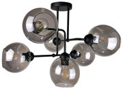 Felületre szerelhető csillár OSMO 6xE27/60W/230V fekete