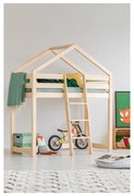Mila DMPA házikó emeletes ágy borovi fenyőfából, 80 x 180 cm - Adeko