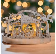 Solight 1v275 - LED karácsonyi dekoráció LED/2xAA/meleg fehér betlehem