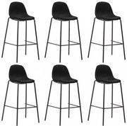 6 db fekete szövet bárszék