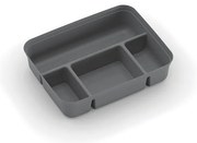 Szürke műanyag tárolódoboz elosztó 31,5x24x7,5 cm K Latch Box – KIS