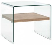 átlátszó edzett üveg dohányzóasztal 50 x 50 x 45 cm