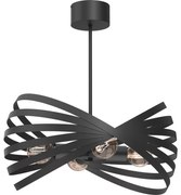 Csillár rúdon SPARKLE 4xE27/15W/230V fekete