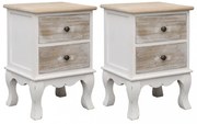 vidaXL 2 db császárfa éjjeliszekrény 35 x 30 x 50 cm