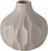 Kerámia Váza Matt Dombornyomott Geometrikus Mintával Ø 11 CM Bézs