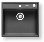 Pyramis 70007601 - CAMEA 50x53 cm gránit konyhai mosogató, fekete