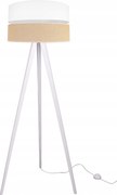 Állólámpa Háromlábú Fa Lámpabúra 45CM Fehér