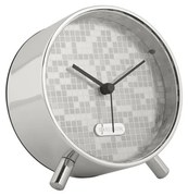Karlsson 6004SI design ébresztőóra ezüst, átmérő11 cm