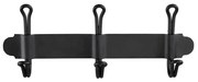 Nostalgia fekete hármas öntapadós fali akasztó - Wenko