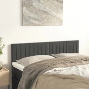 2 db sötétszürke bársony fejtámla 72 x 5 x 78/88 cm