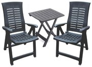 Breda 2 személyes Kerti Bútor Szett Osnat székkel - Antracit SX