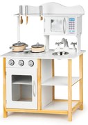 Fa gyerekkonyha sütővel fehér