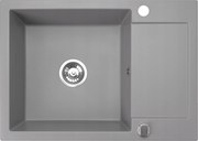 Gránit mosogató egymedencés mosogató csepegtetővel Cordeo 70 Szürke