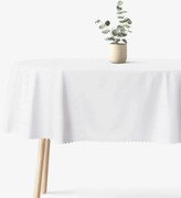 Goldea ünnepi ovális teflonos terítő - fehér alapon fényes négyzetek 120 x 160 cm