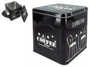 Coffee kávés fémdoboz ablakos adagolóval
