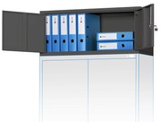 Felsőszekrény iratszekrényre EWA, 900 x 380 x 400 mm, antracit