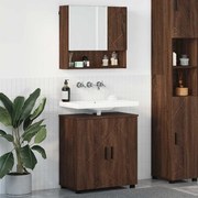 Fürdőszoba bútor szett 2 pcs barna tölgy 61 x 35 x 64 cm