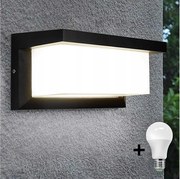 LED Kültéri lámpa izzóval szürkületérzékelővel NEELY 1xE27/9W/230V IP54